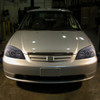 2001-2003 Honda Civic Dual Halo Projector Headlights (Glossy Black Housing/Smoked Lens)