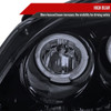 2001-2003 Honda Civic Dual Halo Projector Headlights (Glossy Black Housing/Smoke Lens)
