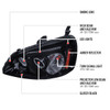 2001-2003 Honda Civic Dual Halo Projector Headlights (Glossy Black Housing/Smoked Lens)