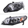 2006-2011 Honda Civic Sedan Retro Style Projector Headlights (Matte Black Housing/Clear Lens)