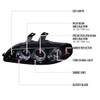 1992-1995 Honda Civic Dual Halo Projector Headlights (Glossy Black Housing/Smoke Lens)