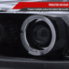 2006-2008 BMW E90 3 Series Sedan Dual Halo Projector Headlights w/ LED Light Strip (Glossy Black Housing/Smoke Lens)