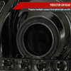 2002-2006 Cadillac Escalade Dual Halo Projector Headlights w/ SMD LED Light Strip (Chrome Housing/Smoked Lens)