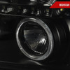 2002-2006 Cadillac Escalade Dual Halo Projector Headlights w/ SMD LED Light Strip (Black Housing/Smoked Lens)