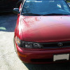 1993-1997 Toyota Corolla Factory Style Headlights & Corner Lights Pair w/ Bulbs (Matte Black Housing/Clear Lens)