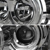 2009-2014 Ford F-150 Dual U-Ring Halo Projector Headlights w/ LED Light Strip (Chrome Housing/Clear Lens)