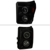 2011-2016 F-250 F-350 F-450 F-550 Dual Halo Projector Headlights w/ LED Turn Signal Lights (Black Housing/Smoke Lens)