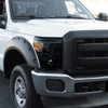 2011-2016 F-250 F-350 F-450 F-550 Dual Halo Projector Headlights w/ LED Turn Signal Lights (Black Housing/Smoke Lens)