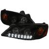 2005-2010 Pontiac G6 Projector Headlights w/ LED Light Strip (Black Housing/Smoke Lens)