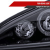 1999-2005 Pontiac Grand AM Dual Halo Projector Headlights (Glossy Black Housing/Smoke Lens)