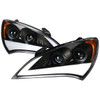 2010-2012 Hyundai Genesis Coupe Sequential LED Bar Projector Headlights (Matte Black Housing/Clear Lens)