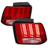 1999-2004 Ford Mustang Sequential LED Tail Lights - RS (Chrome Housing/Red Lens)