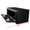 Universal 36" Heavy Duty Black Aluminum Underbody Truck Tool Box w/ T-Handle Latches, Locks, & Keys