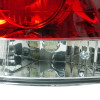 1993-1997 Honda Del Sol Tail Lights (Chrome Housing/Red Clear Lens)