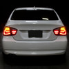2005-2008 BMW E90 3 Series Sedan LED Tail Lights (Matte Black Housing/Clear Lens)