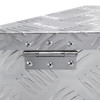 Universal 15~28" Heavy Duty Silver Aluminum Truck Trailer Tongue Tool Box w/ Lock & Keys