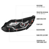 2012-2014 Ford Focus Projector Headlights w/ LED Light Strip & Sequential Turn Signal Lights (Matte Black Housing/Clear Lens)