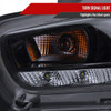 2008-2015 Mitsubishi Lancer EVO Projector Headlights w/ SMD LED Light Strip (Glossy Black Housing/Smoked Lens)