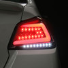 2015-2021 Subaru WRX  Sequential White Bar LED Tail Lights (Matte Black Housing/Clear Lens)