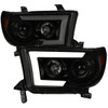 2007-2013 Toyota Tundra/ 2008-2017 Sequoia Switchback Sequential LED C-Bar Projector Headlights (Black Housing/Smoke Lens)