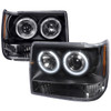 1993-1996 Jeep Grand Cherokee Dual Halo Projector Headlights (Matte Black Housing/Clear Lens)