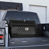 Universal 44" Heavy Duty Black Aluminum Tool Box w/ Side Handles, Lock, & Keys