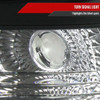 1999-2002 Chevrolet Silverado 1500 2500/ 2000-2006 Tahoe Suburban 1PC Projector Headlights w/ Bumper Lights (Matte Black Housing/Clear Lens)