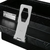 Universal 24" Heavy Duty Black Aluminum Tool Box w/ Side Handles, Lock, & Keys