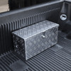 Universal 24" Heavy Duty Silver Aluminum Truck Tool Box w/ Side Handles, Lock, & Keys