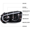 2004-2005 Subaru Impreza WRX STI Outback Projector Headlights w/ LED Light Bar (Glossy Black Housing/Clear Lens)