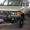 1992-2006 Ford Econoline Factory Style Headlights w/ SMD LED Light Strip (Matte Black Housing/Clear Lens)