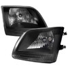 1997-2004 Ford F-150/Expedition Factory Style Crystal Headlights (Matte Black Housing/Clear Lens)