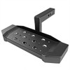 Universal Black Aluminum Hitch Mounted 6" Drop Anti-Slip Step & Protector For 2" Hitch Receiver