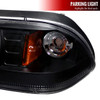 1987-1993 Ford Mustang Factory Style Crystal Headlights (Matte Black Housing/Clear Lens)