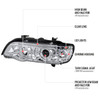 2001-2003 BMW E53 X5 Dual Halo Projector Headlights (Chrome Housing/Clear Lens)