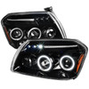 2005-2007 Dodge Magnum Dual Halo Projector Headlights (Jet Black Housing/Clear Lens)