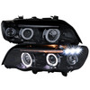 2001-2003 BMW E53 X5 Dual Halo Projector Headlights (Glossy Black Housing/Smoke Lens)