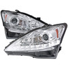 2006-2010 Lexus IS250/IS350 SMD LED Light Strip Projector Headlights (Chrome Housing/Clear Lens)