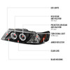 1995-1999 Nissan Sentra/200SX Dual Halo Projector Headlights (Matte Black Housing/Clear Lens)