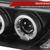 1995-1999 Nissan Sentra/200SX Dual Halo Projector Headlights (Matte Black Housing/Clear Lens)