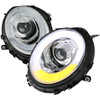 2007-2015 Mini Cooper R55 R56 R57 R58 R59 Projector  Headlights w/ LED Turn Signal Lights (Chrome Housing/Clear Lens)