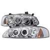 2000-2003 Nissan Sentra Dual Halo Projector Headlights (Chrome Housing/Clear Lens)