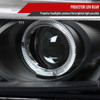 1997-2000 Dodge Avenger Chrysler Sebring Coupe Dual Halo Projector Headlights (Matte Black Housing/Clear Lens)