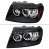 1999-2004 Jeep Grand Cherokee Dual Halo Projector Headlights (Matte Black Housing/Clear Lens)