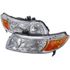 2006-2011 Honda Civic Coupe Factory Style Crystal Headlights (Chrome Housing/Clear Lens)