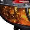 2006-2011 Honda Civic Coupe Factory Style Crystal Headlights (Matte Black Housing/Clear Lens)