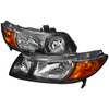 2006-2011 Honda Civic Coupe Factory Style Crystal Headlights (Matte Black Housing/Clear Lens)