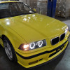 1992-1998 BMW E36 3 Series Coupe/Sedan Dual Halo Projector Headlights (Matte Black Housing/Clear Lens)