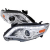 2011-2013 Toyota Corolla Projector Headlights w/ LED Light Strip (Chrome Housing/Clear Lens)