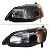 2001-2003 Honda Civic Factory Style Headlights (Matte Black Housing/Clear Lens)